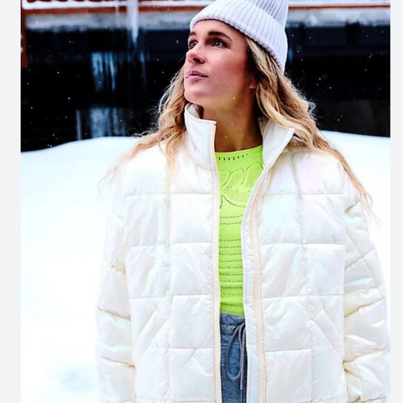 Free People Movement Pippa Packable Puffer Jacket -White - Small - Picture 10 of 13